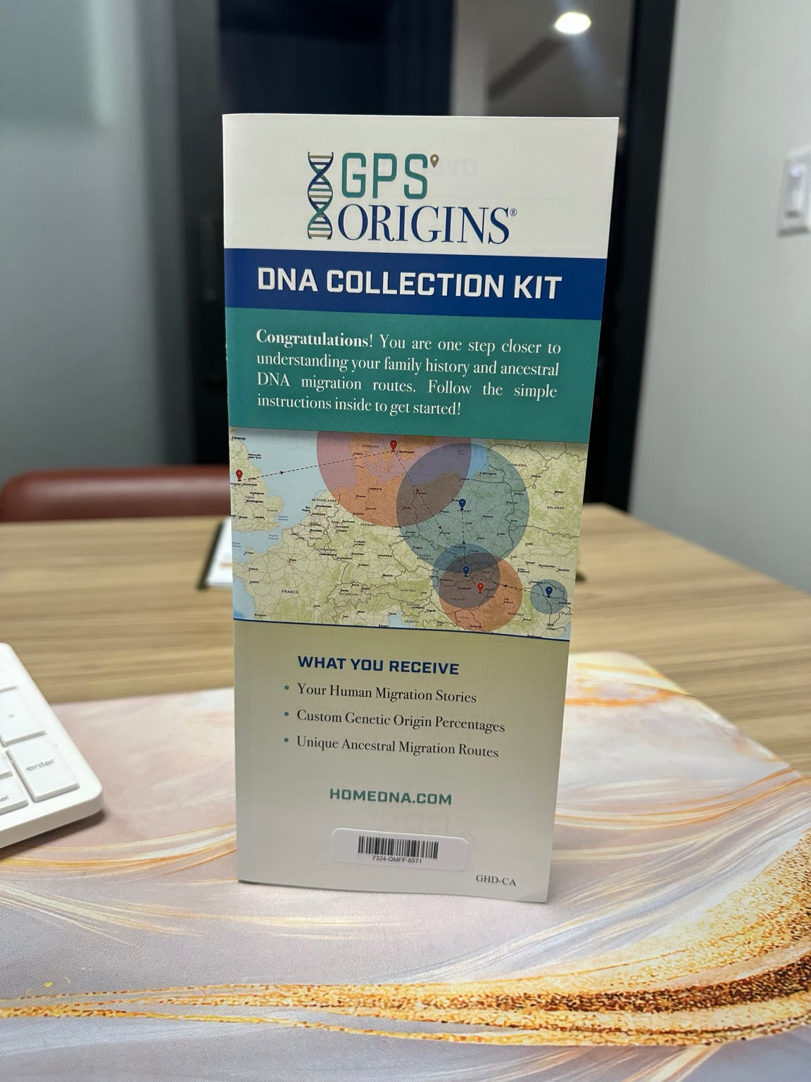 Ancestry and family-history DNA collection kit available through EK-DNA LLC